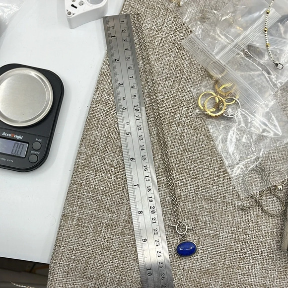 💙Vintage Lapis Lazuli Necklace - Sterling Silver, Deep Blue Gemstone ✨ - Picture 8 of 10